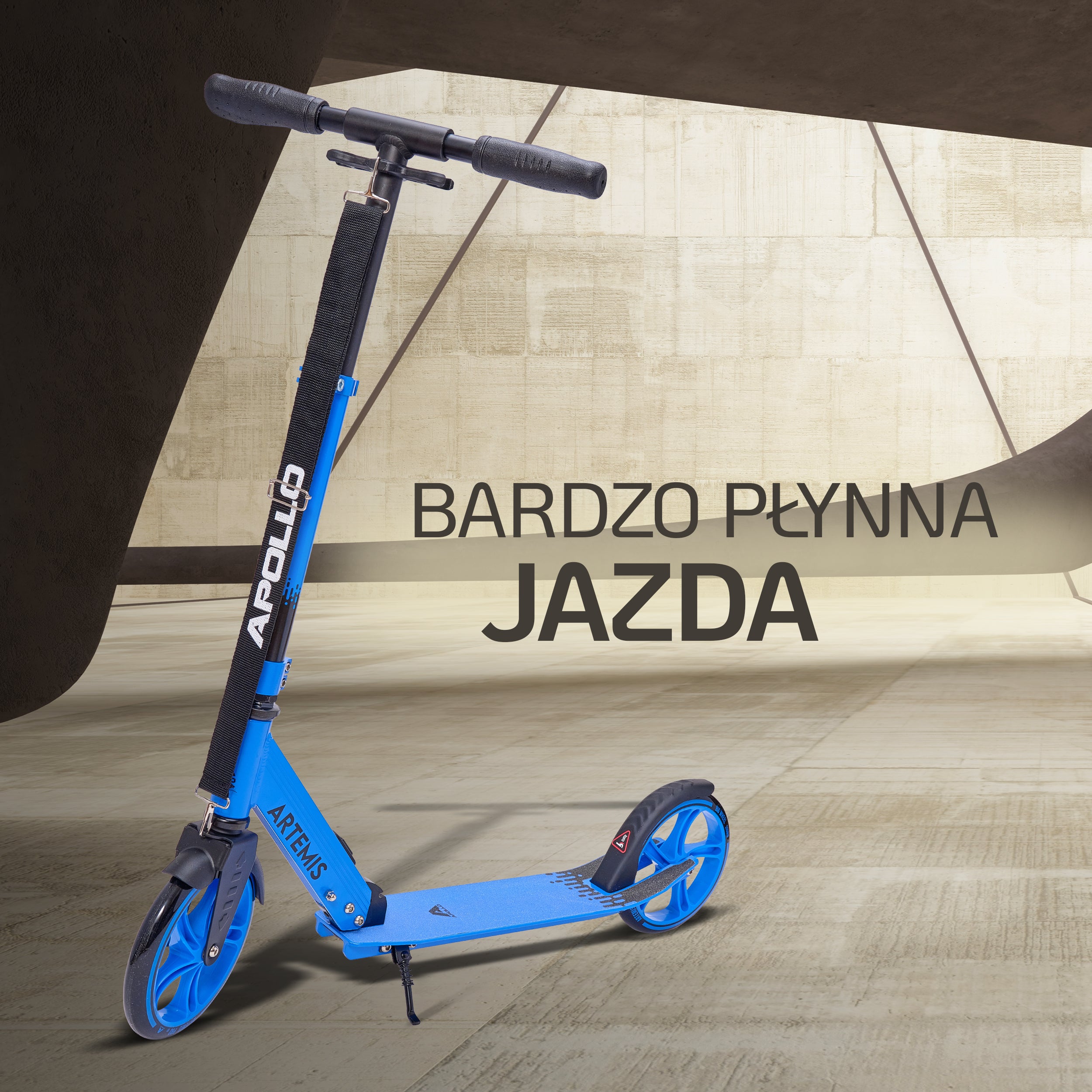 Apollo - Składana hulajnoga miejska „Artemis” z regulowaną wysokością kierownicy dla dzieci i młodzieży - Niebieski