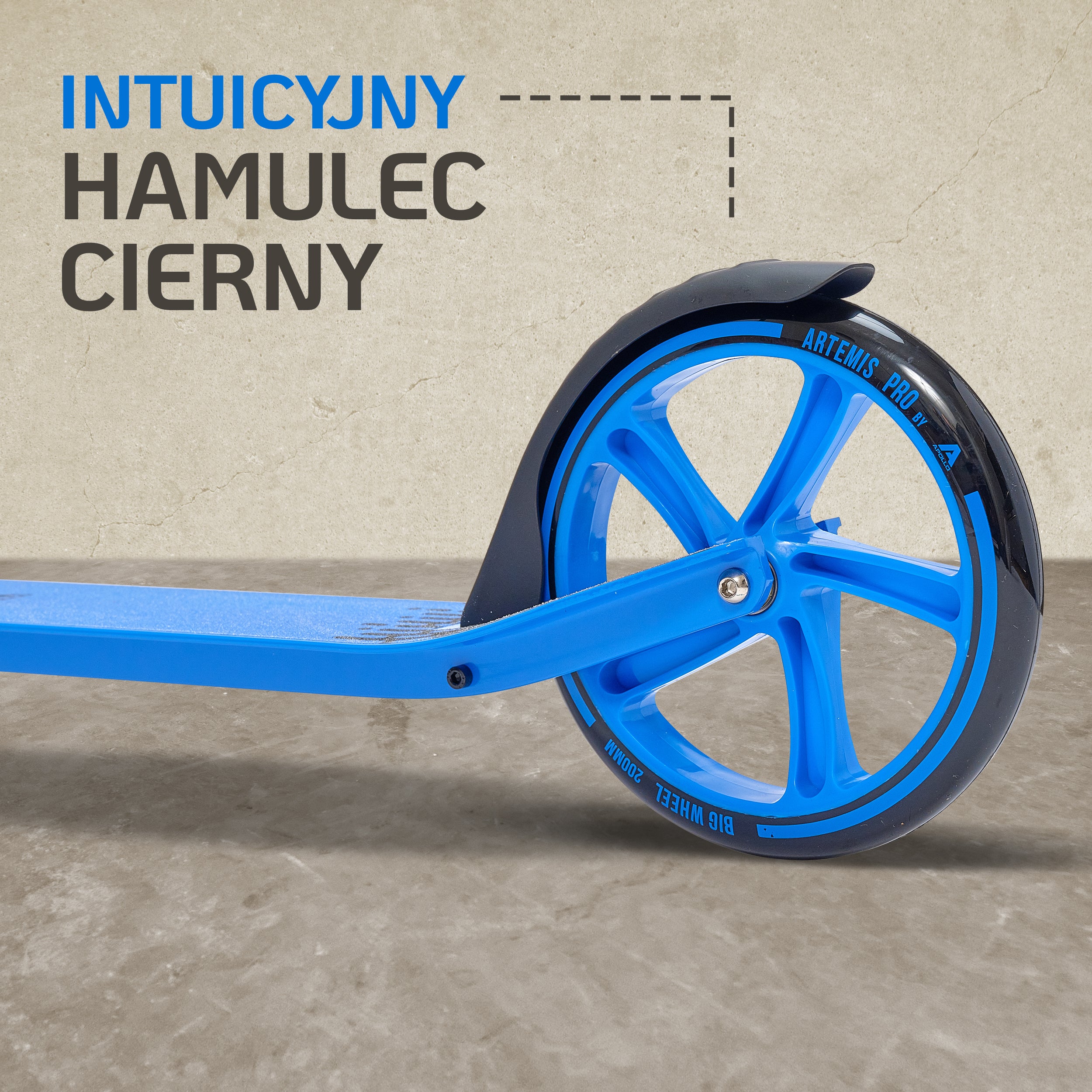 Apollo - Składana hulajnoga miejska „Artemis” z regulowaną wysokością kierownicy dla dzieci i młodzieży - Niebieski