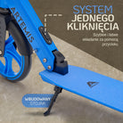 Apollo - Składana hulajnoga miejska „Artemis” z regulowaną wysokością kierownicy dla dzieci i młodzieży - Niebieski