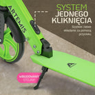 Apollo - Składana hulajnoga miejska „Artemis” z regulowaną wysokością kierownicy dla dzieci i młodzieży - Zielony