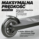 Apollo - Hulajnoga stunt „Genius Pro" - wytrzymała hulajnoga dla dzieci z łożyskami ABEC 9 - Czarny