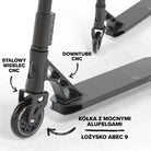 Apollo - High-end hulajnoga stunt "Genesis Pro X" z łożyskami ABEC 9 - Czarny