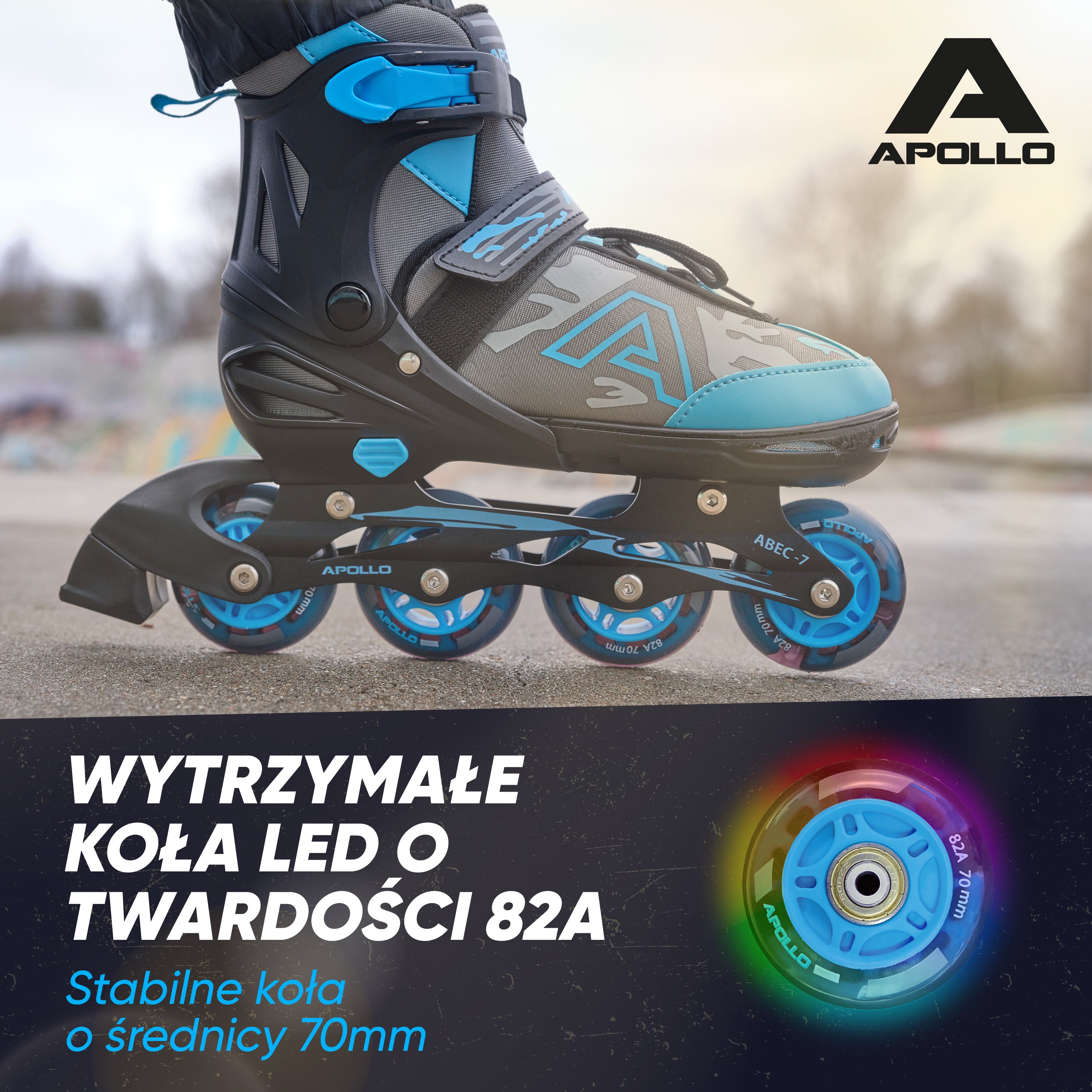 Apollo Funsport PL - Champion - Regulowane rolki - niebieski - L (39-42)