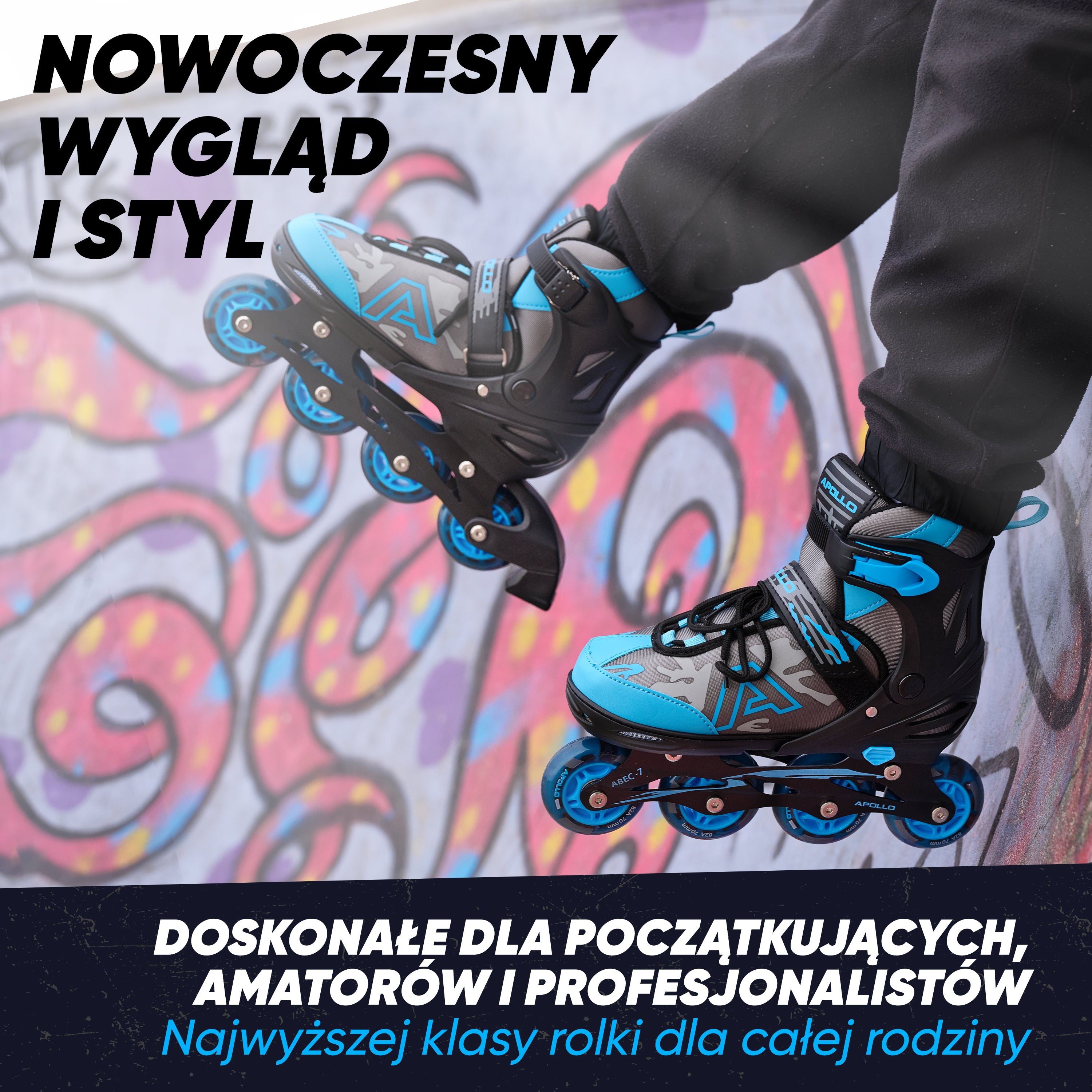 Apollo Funsport PL - Champion - Regulowane rolki - niebieski - L (39-42)