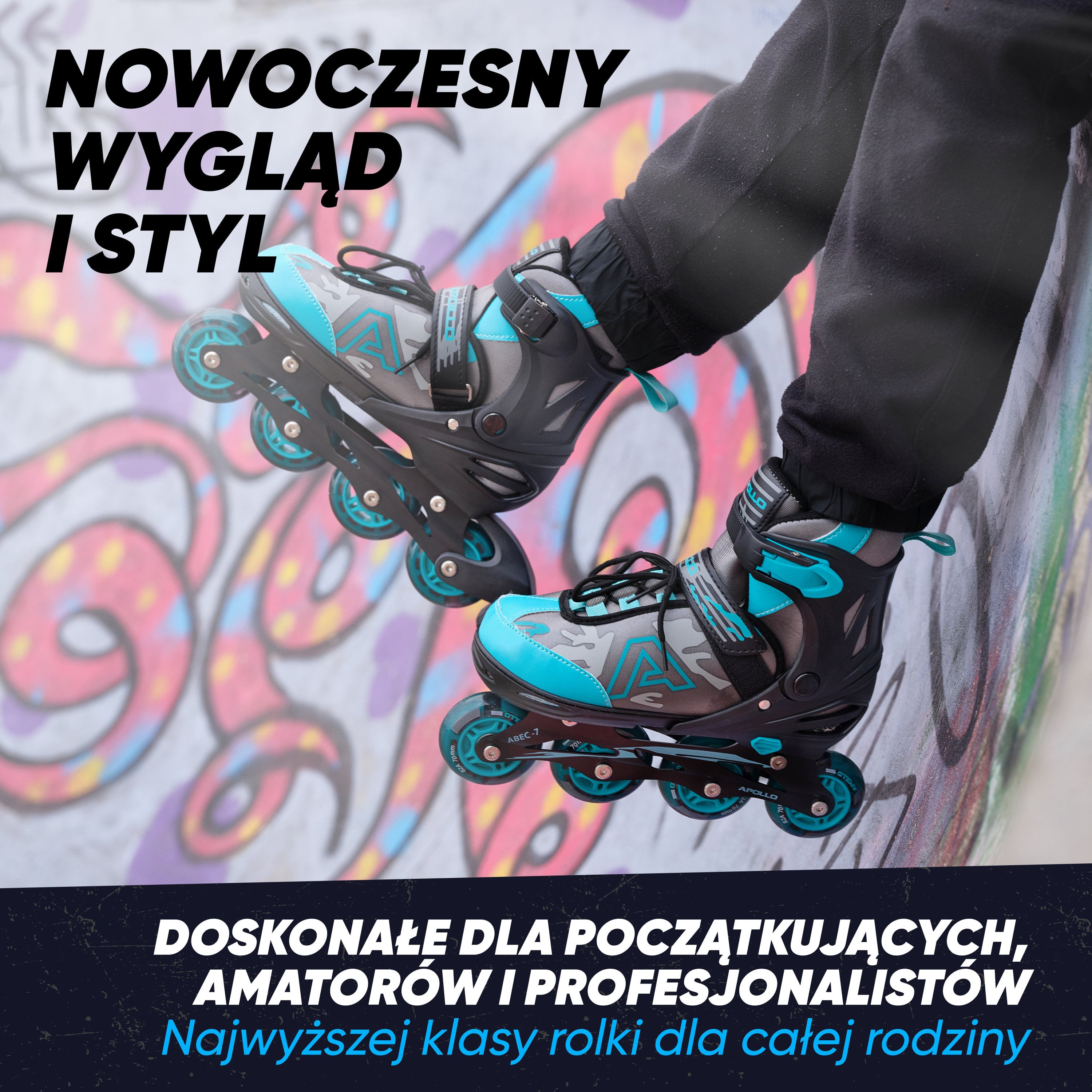 Apollo Funsport PL - Champion - Regulowane rolki - miętowy - L (39-42)