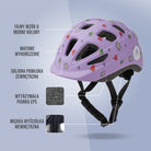 Apollo - Apollo kask rowerowy dla dzieci, kask dla dzieci i młodzieży, kask multi-sportowy - Flower Love