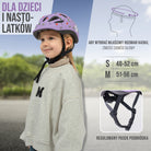 Apollo - Apollo kask rowerowy dla dzieci, kask dla dzieci i młodzieży, kask multi-sportowy - Flower Love
