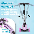 Apollo - Hulajnoga dla dzieci "KidsPro4" składana hulajnoga LED - Fioletowy