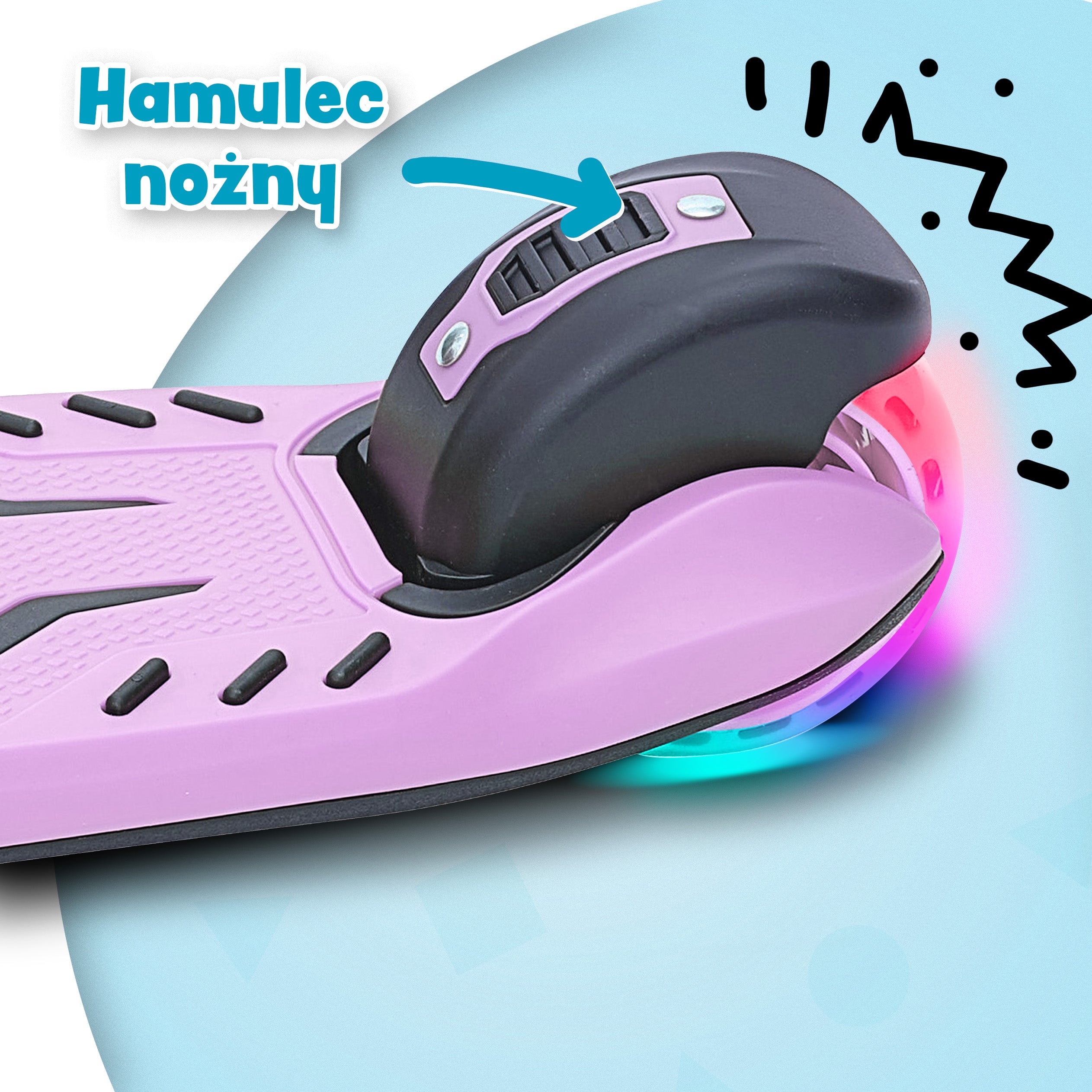 Apollo - Hulajnoga dla dzieci "KidsPro4" składana hulajnoga LED - Fioletowy