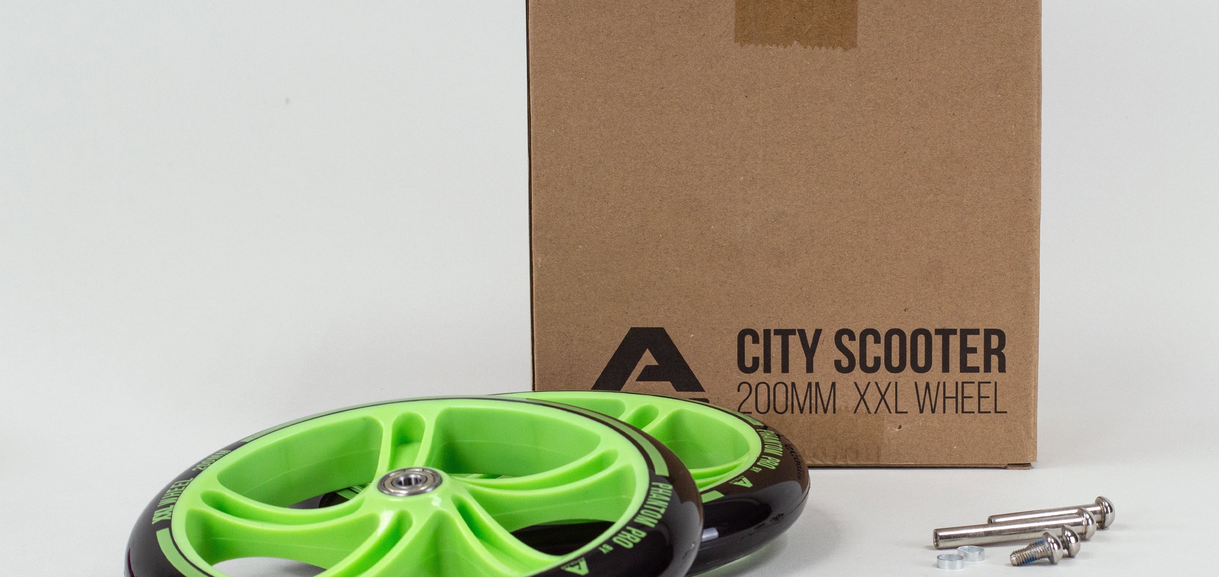 Apollo - 200 mm zestaw zapasowych kół do City Scooter - Phantom / Spectre - Zielony Czarny