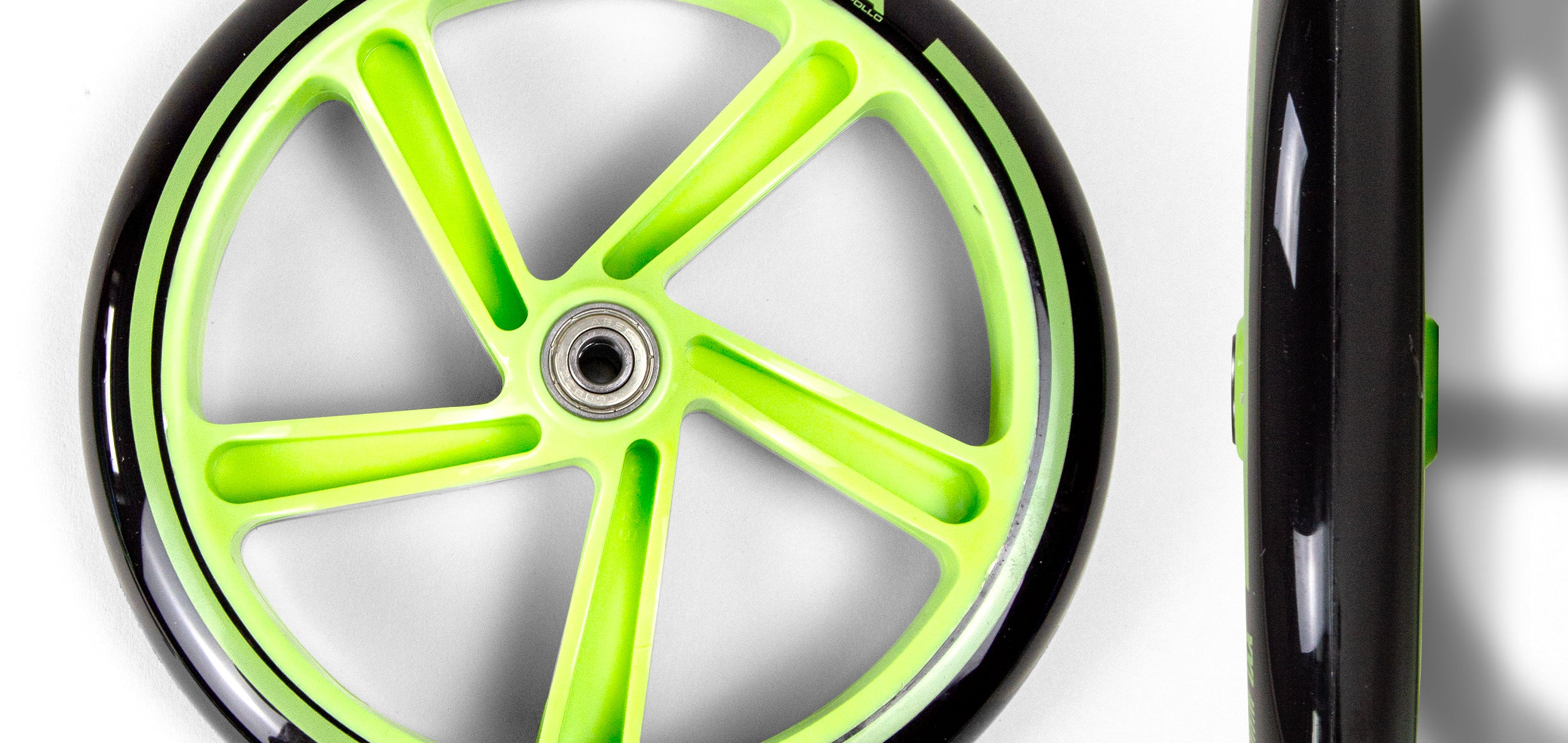 Apollo - 200 mm zestaw zapasowych kół do City Scooter - Phantom / Spectre - Zielony Czarny