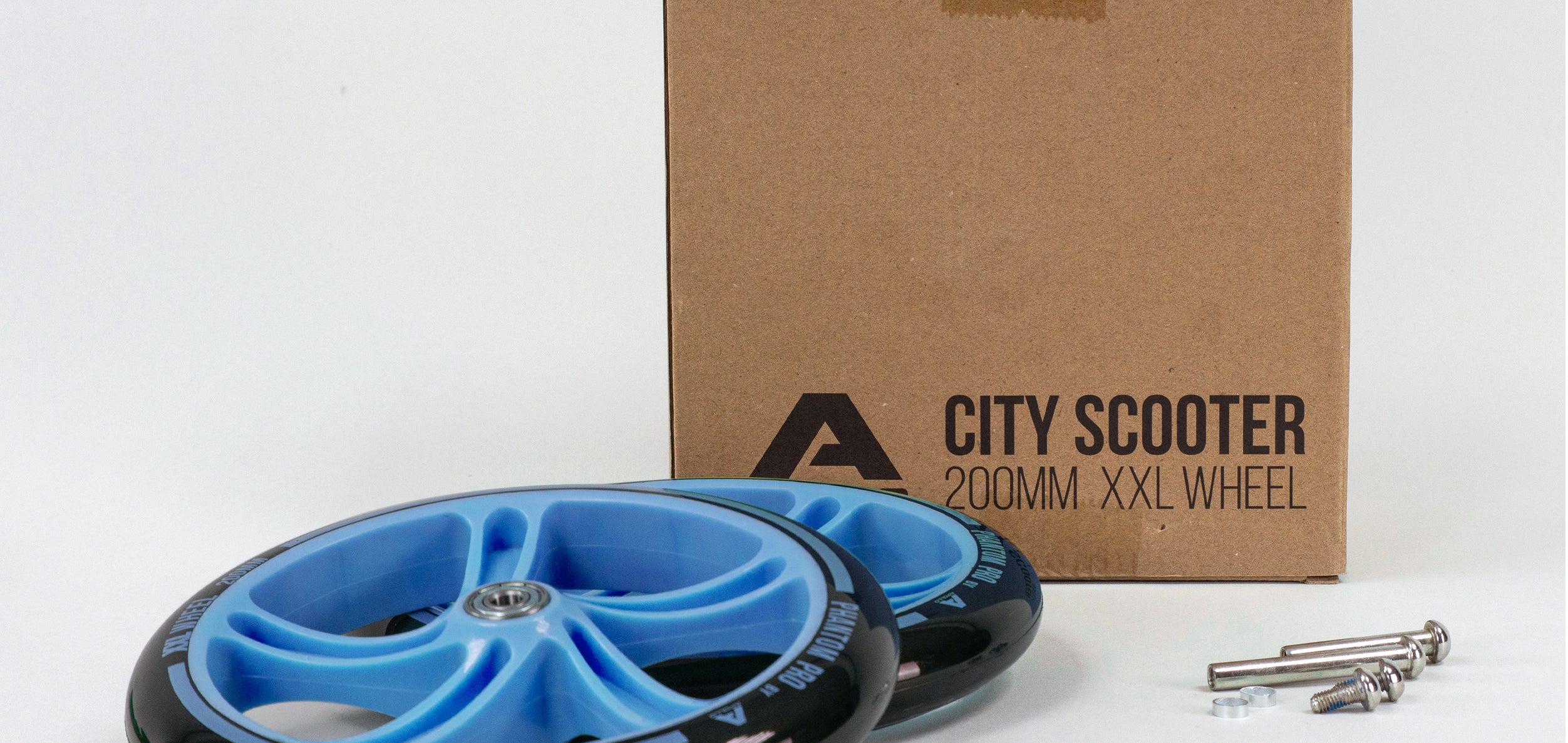 Apollo - 200 mm zestaw zapasowych kół do City Scooter - Phantom / Spectre - Niebieski Czarny