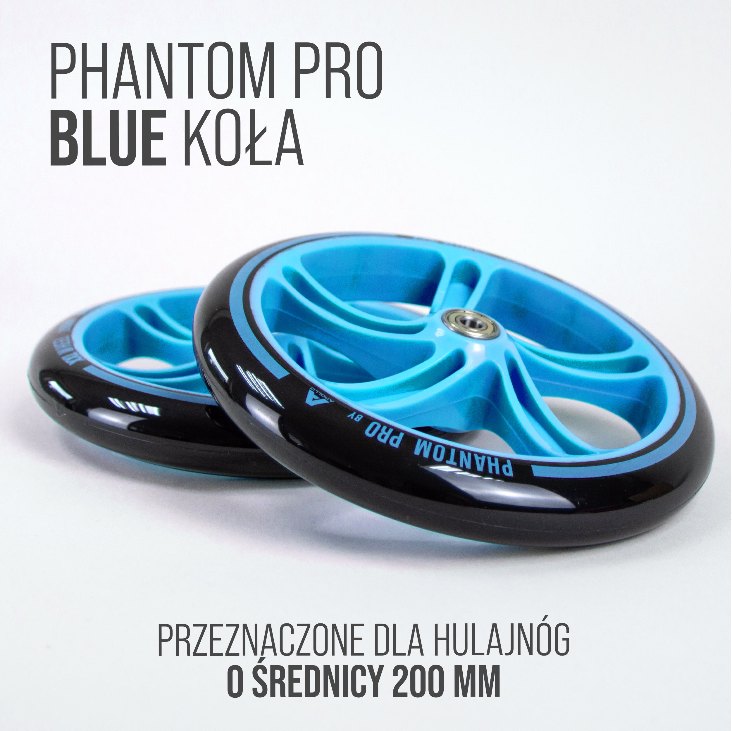 Apollo - 200 mm zestaw zapasowych kół do City Scooter - Phantom / Spectre - Niebieski Czarny