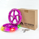 Apollo - 200 mm zestaw zapasowych kół do City Scooter - Phantom / Spectre - LED Różowy Transparent