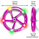 Apollo - 200 mm zestaw zapasowych kół do City Scooter - Phantom / Spectre - LED Różowy Transparent