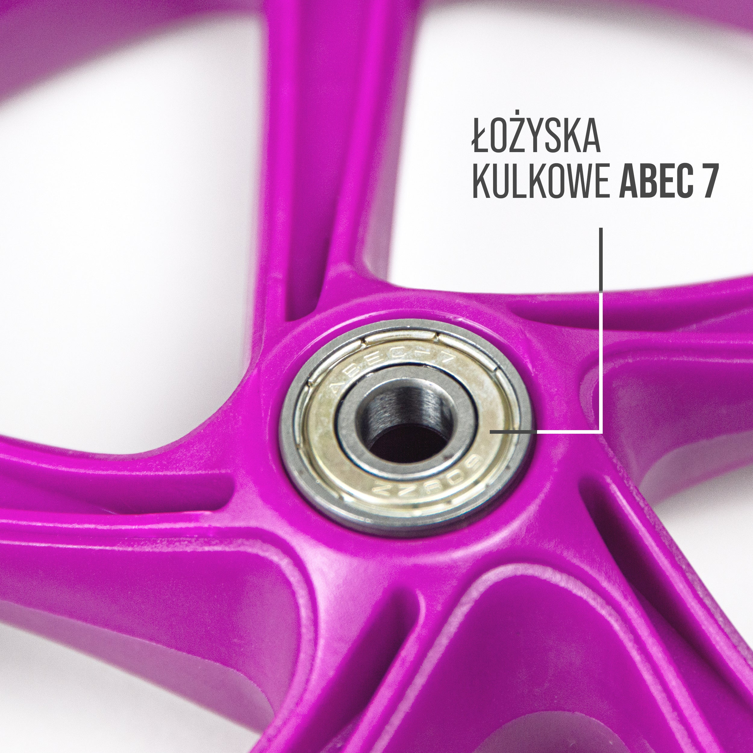 Apollo - 200 mm zestaw zapasowych kół do City Scooter - Phantom / Spectre - LED Różowy Transparent