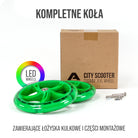 Apollo - 200 mm zestaw zapasowych kół do City Scooter - Phantom / Spectre - LED Zielony Transparent