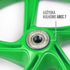 Apollo - 200 mm zestaw zapasowych kół do City Scooter - Phantom / Spectre - LED Zielony Transparent