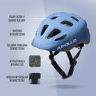 Apollo - Apollo kask rowerowy dla dzieci, kask dla dzieci i młodzieży, kask multi-sportowy - Blue Fade
