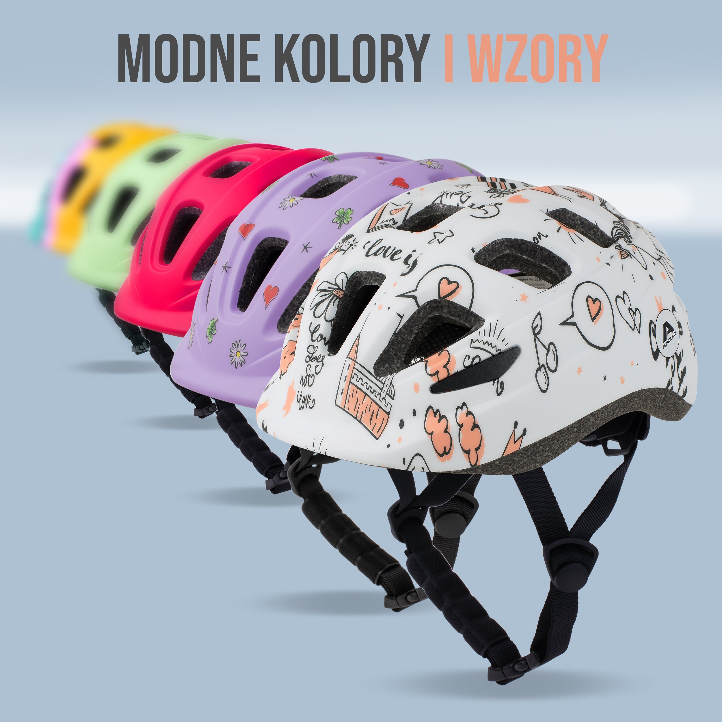 Apollo - Apollo kask rowerowy dla dzieci, kask dla dzieci i młodzieży, kask multi-sportowy - Fairytale