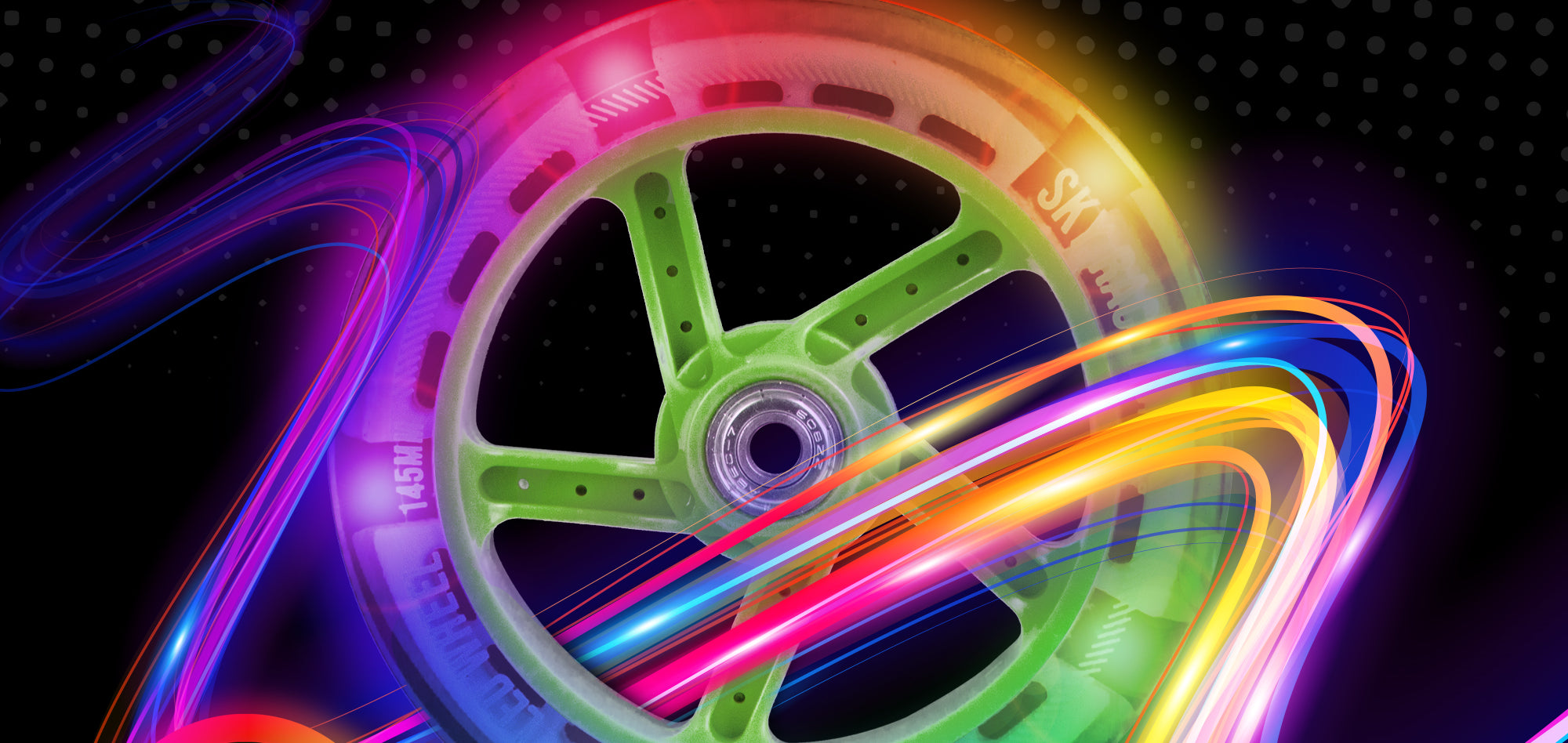 Apollo - Zestaw zapasowych kół do Skyracer - 145 mm - od Apollo - Zielony