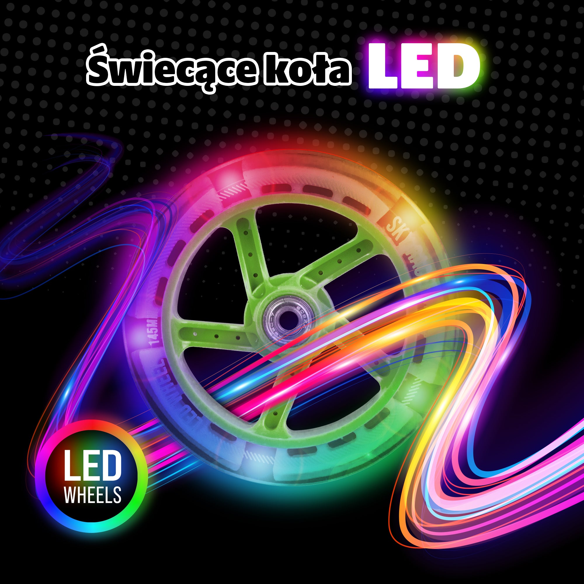 Apollo - Zestaw zapasowych kół do Skyracer - 145 mm - od Apollo - Zielony