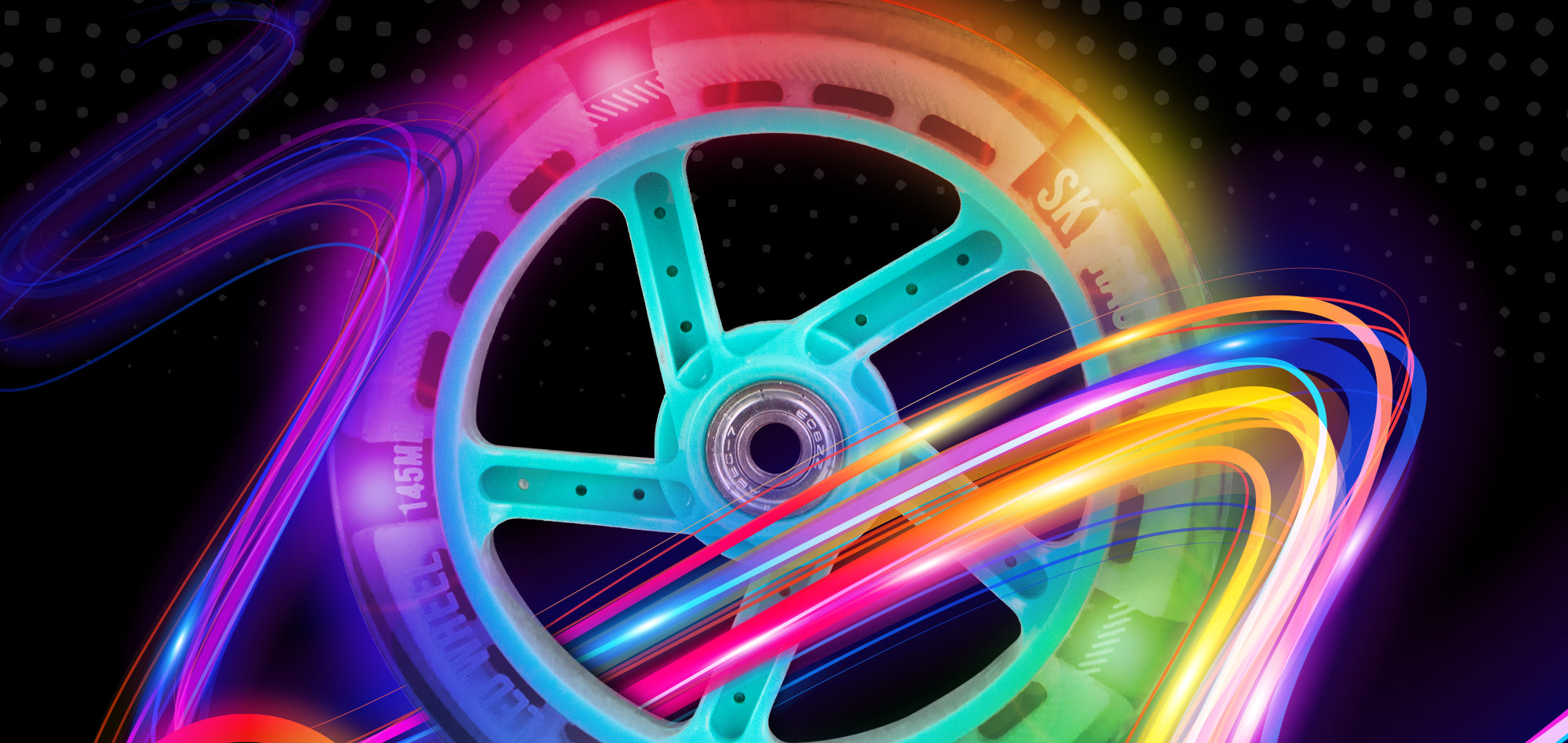 Apollo - Zestaw zapasowych kół do Skyracer - 145 mm - od Apollo - Jasnoniebieski