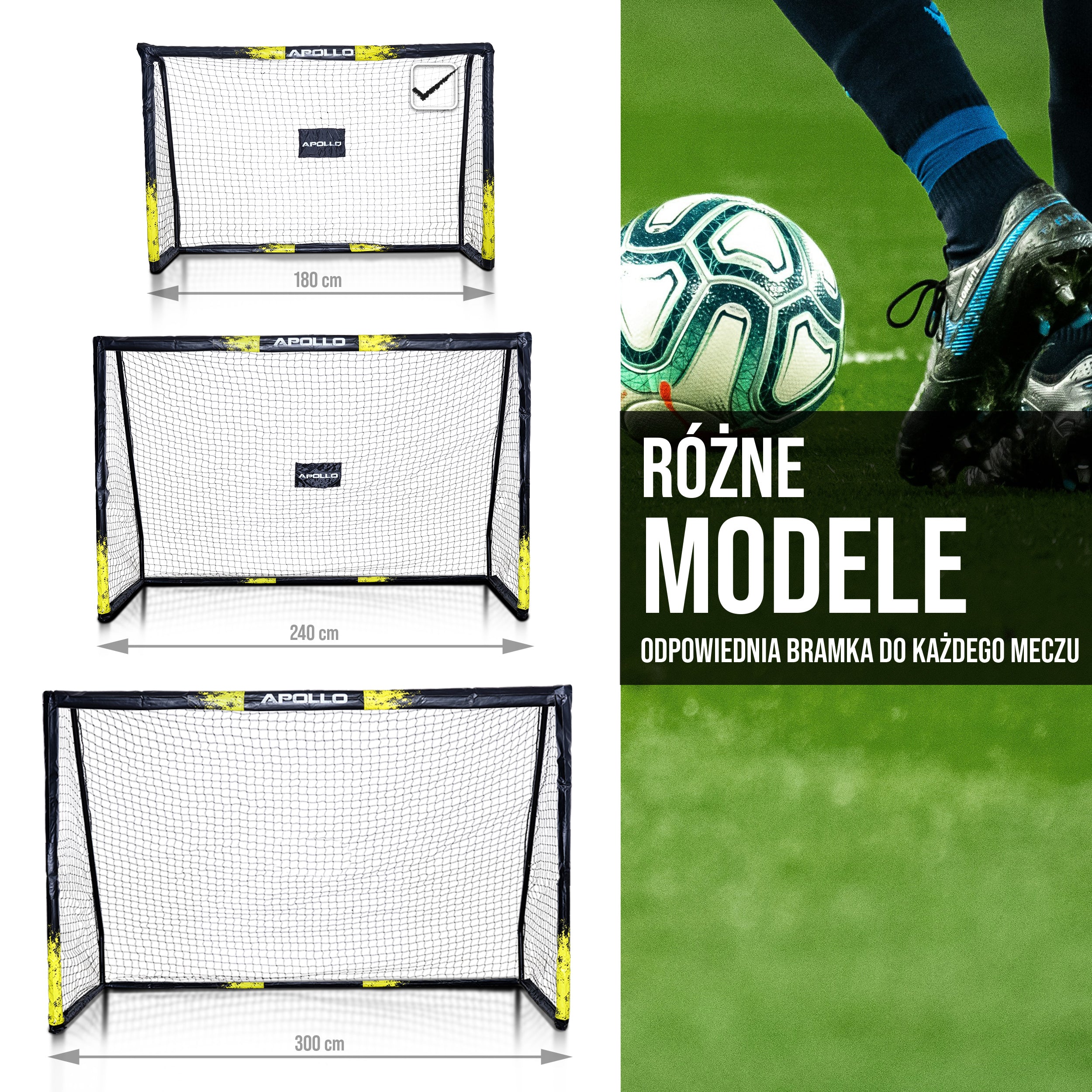 Apollo - Bramka do piłki nożnej Apollo - Goal Master - 180 cm