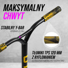 Apollo - Hulajnoga stunt „Hawk” – freestyle kickscooter dla dzieci i dorosłych - Czarny Złoty