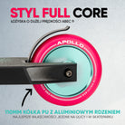Apollo - Hulajnoga stunt „Eagle” – anodowany profesjonalny stunt roller z łożyskami ABEC 9 - Czarny Miętowy Różowy