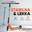 Apollo - Hulajnoga stunt „Eagle” – anodowany profesjonalny stunt roller z łożyskami ABEC 9 - Czarny Pomarańczowy