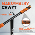 Apollo - Hulajnoga stunt „Eagle” – anodowany profesjonalny stunt roller z łożyskami ABEC 9 - Czarny Pomarańczowy