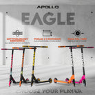 Apollo - Hulajnoga stunt „Eagle” – anodowany profesjonalny stunt roller z łożyskami ABEC 9 - Czarny Pomarańczowy