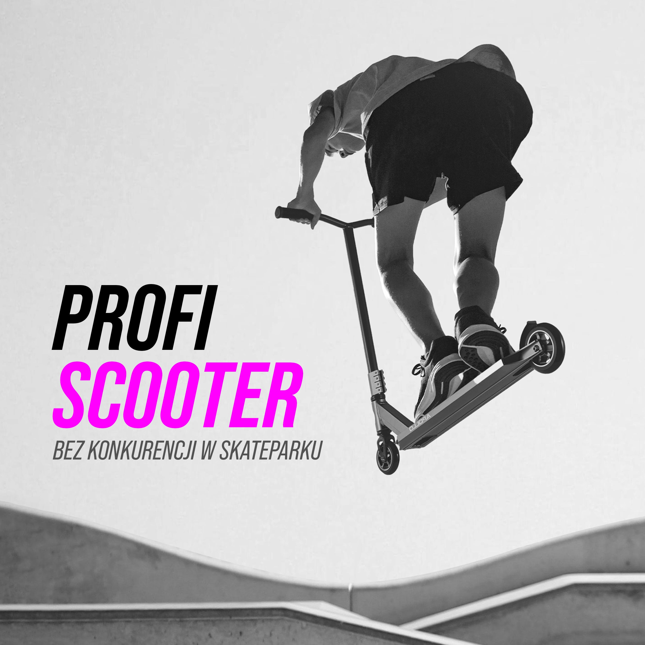 Apollo - Hulajnoga stunt „Hawk” – freestyle kickscooter dla dzieci i dorosłych - Czarny Ocean