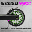 Apollo - Hulajnoga stunt „Hawk” – freestyle kickscooter dla dzieci i dorosłych - Czarny Zielony