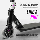 Apollo - Hulajnoga stunt „Hawk” – freestyle kickscooter dla dzieci i dorosłych - Czarny Biały