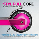 Apollo - Hulajnoga stunt „Eagle” – anodowany profesjonalny stunt roller z łożyskami ABEC 9 - Różowy