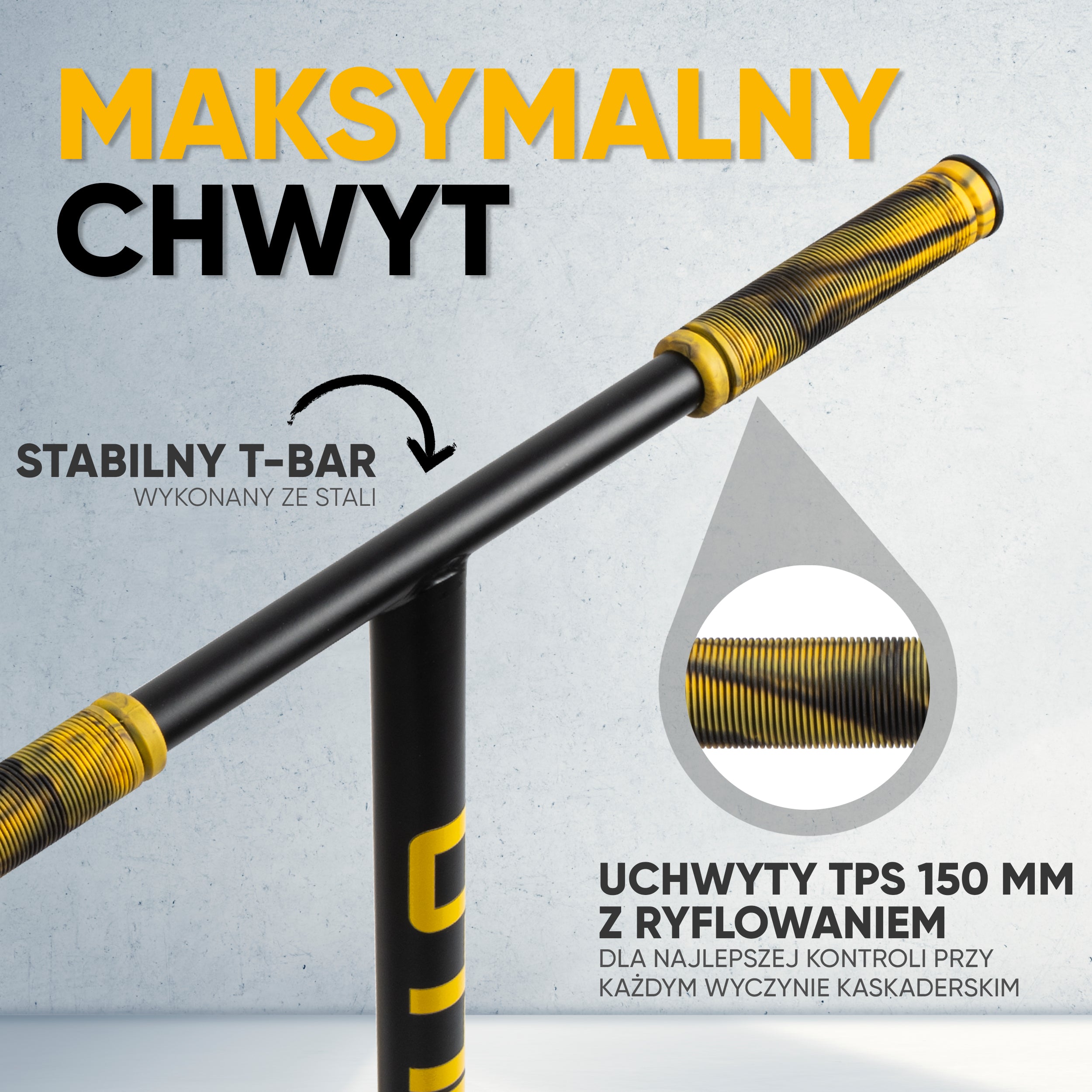 Apollo - Hulajnoga stunt „Eagle” – anodowany profesjonalny stunt roller z łożyskami ABEC 9 - Czarny Złoty