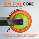 Apollo - Hulajnoga stunt „Eagle” – anodowany profesjonalny stunt roller z łożyskami ABEC 9 - Czarny Zielony Pomarańczowy