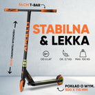 Apollo - Hulajnoga stunt „Eagle” – anodowany profesjonalny stunt roller z łożyskami ABEC 9 - Czarny Zielony Pomarańczowy