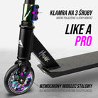 Apollo - Hulajnoga stunt „Hawk” – freestyle kickscooter dla dzieci i dorosłych - Czarny Rainbow