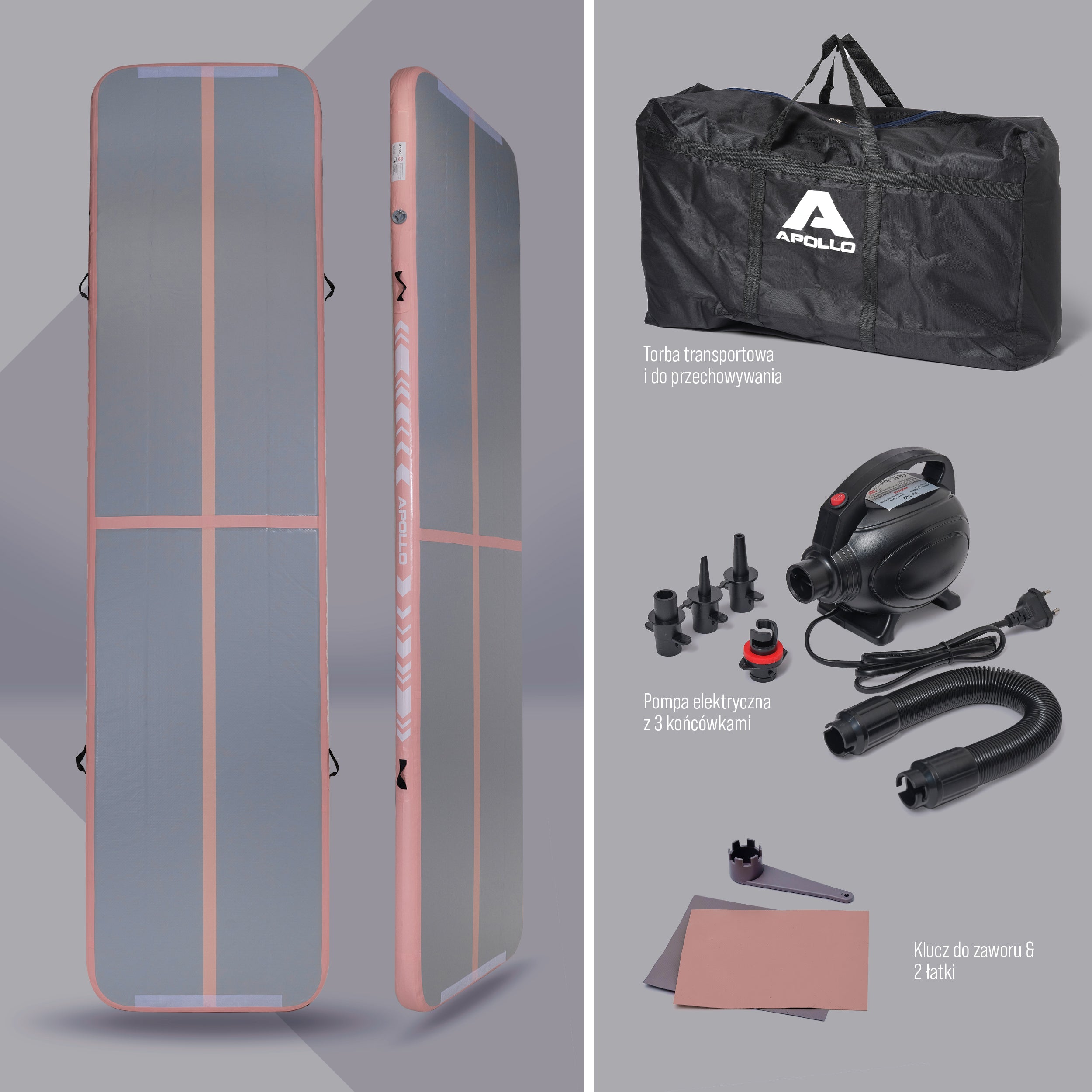 Apollo Funsport PL - Air Mat Pro - Mata powietrzna - Peach 400x100x10