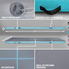 Apollo Funsport PL - Air Mat Pro - Mata powietrzna - Jasnoniebieski 400x100x10