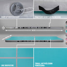 Apollo Funsport PL - Air Mat Pro - Mata powietrzna - Jasnoniebieski - Full Color 400x100x10