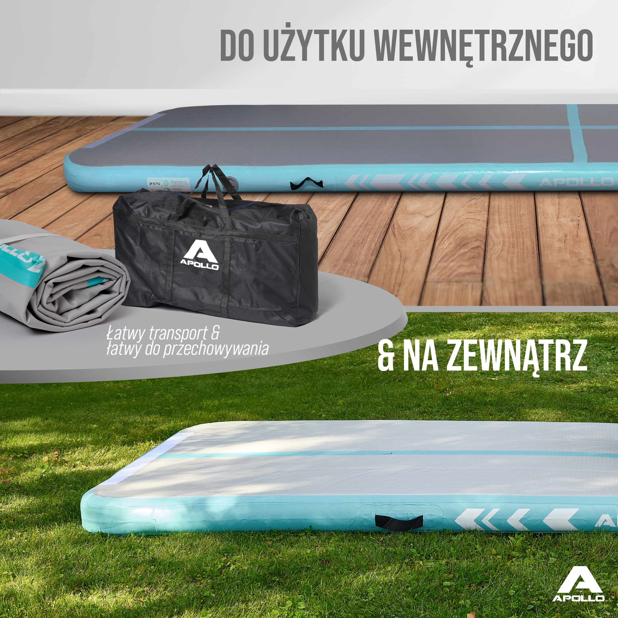 Apollo Funsport PL - Air Mat Pro - Mata powietrzna - Jasnoniebieski 300x100x10