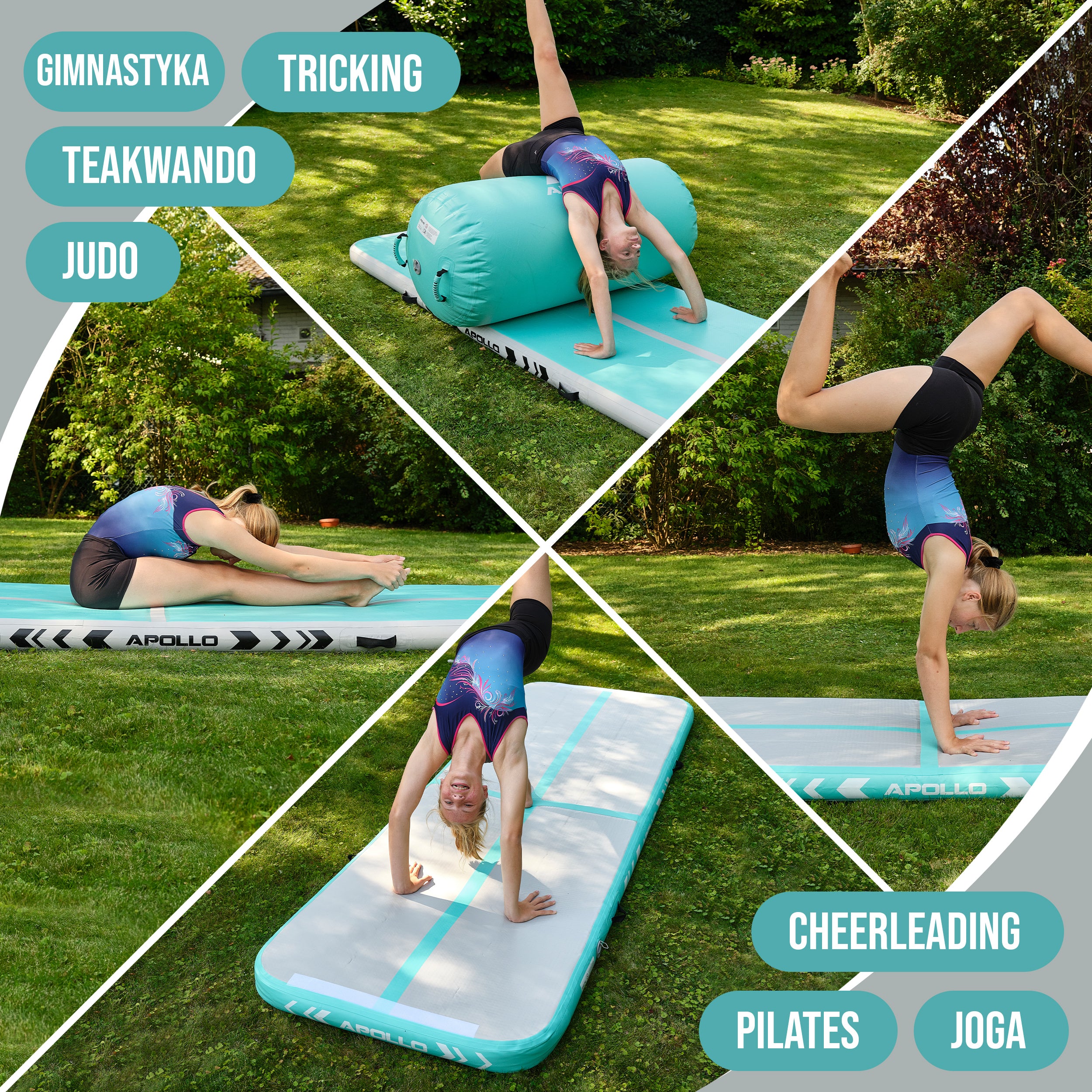 Apollo Funsport PL - Air Mat Pro - Mata powietrzna - Jasnoniebieski 300x100x10