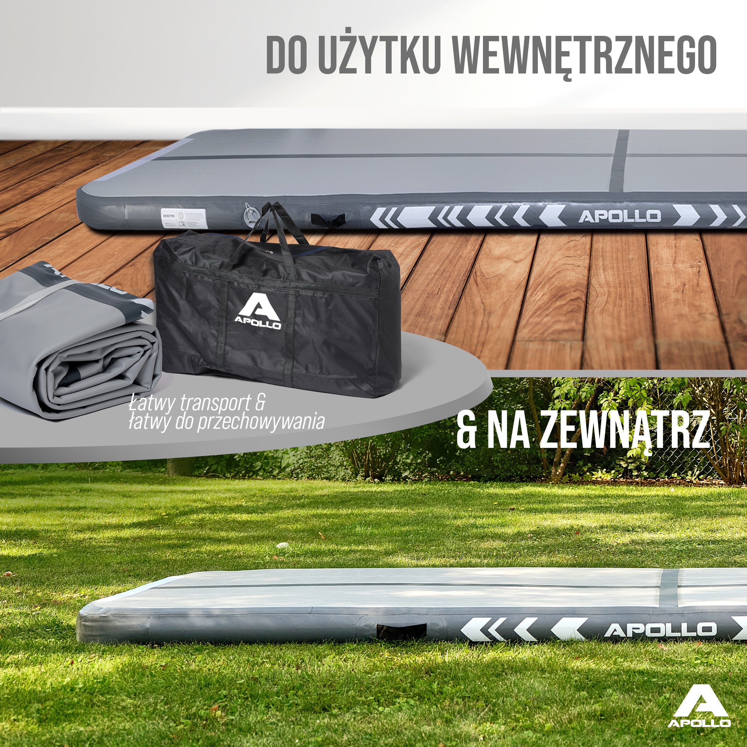 Apollo Funsport PL - Air Mat Pro - Mata powietrzna - Szary 300x100x10