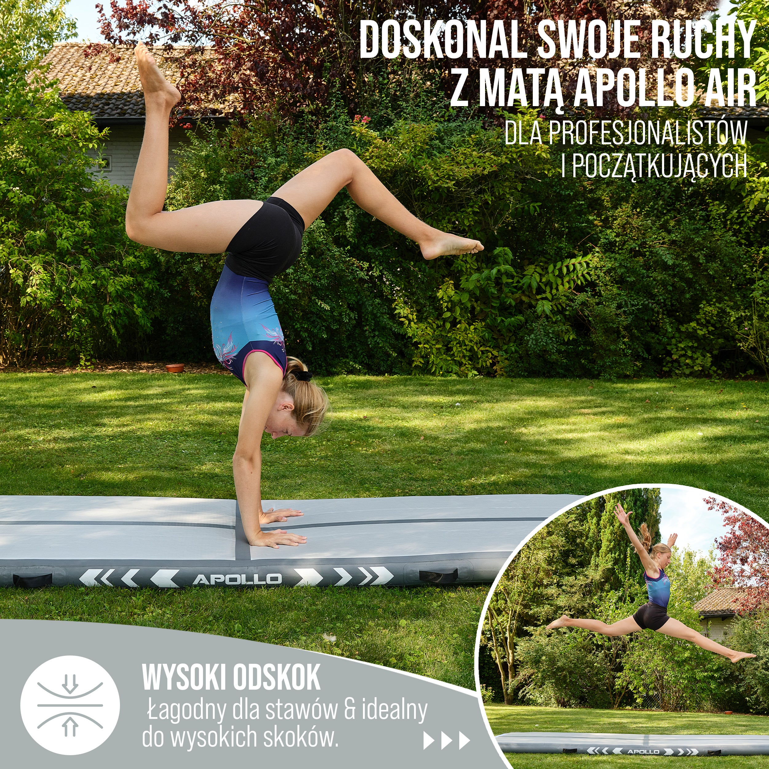 Apollo Funsport PL - Air Mat Pro - Mata powietrzna - Szary 300x100x10