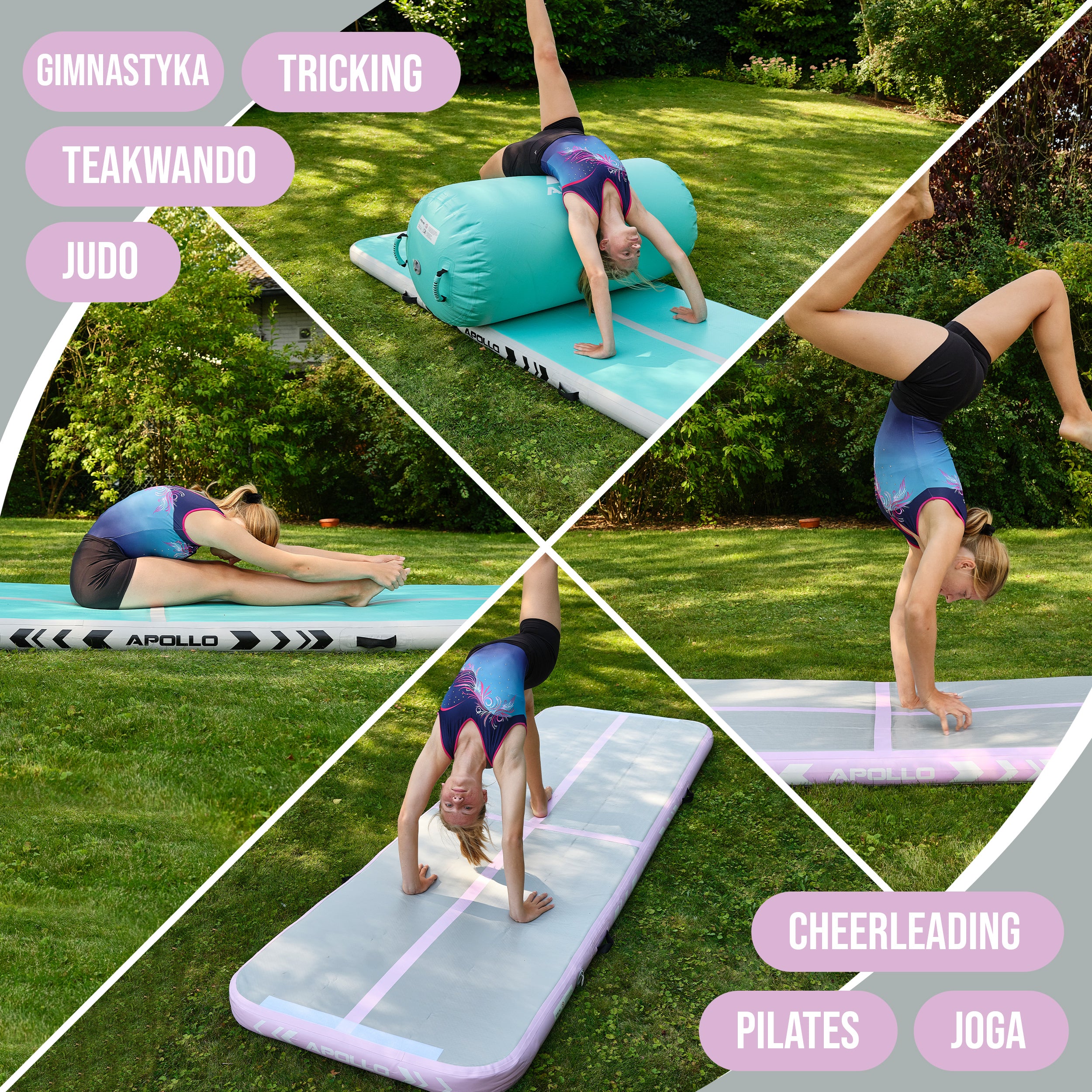 Apollo Funsport PL - Air Mat Pro - Mata powietrzna - Różowy 400x100x10