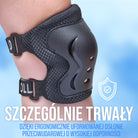 Apollo Funsport PL - Apollo zestaw ochraniaczy dla dzieci, ochraniacze na kolana i łokcie - Czarny